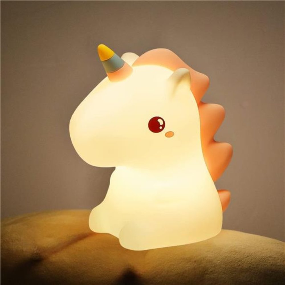 Kids Night Light  – Color Changing Lamp – Dimmable Battery Powered Unicorn Lamp